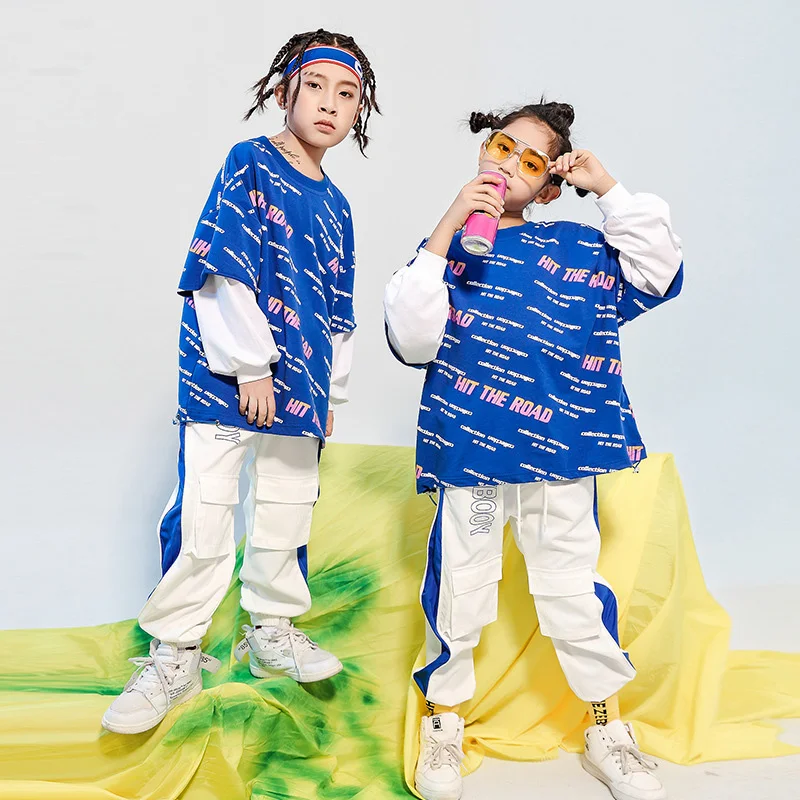 Детская одежда в стиле хип хоп свободная толстовка большого размера топ