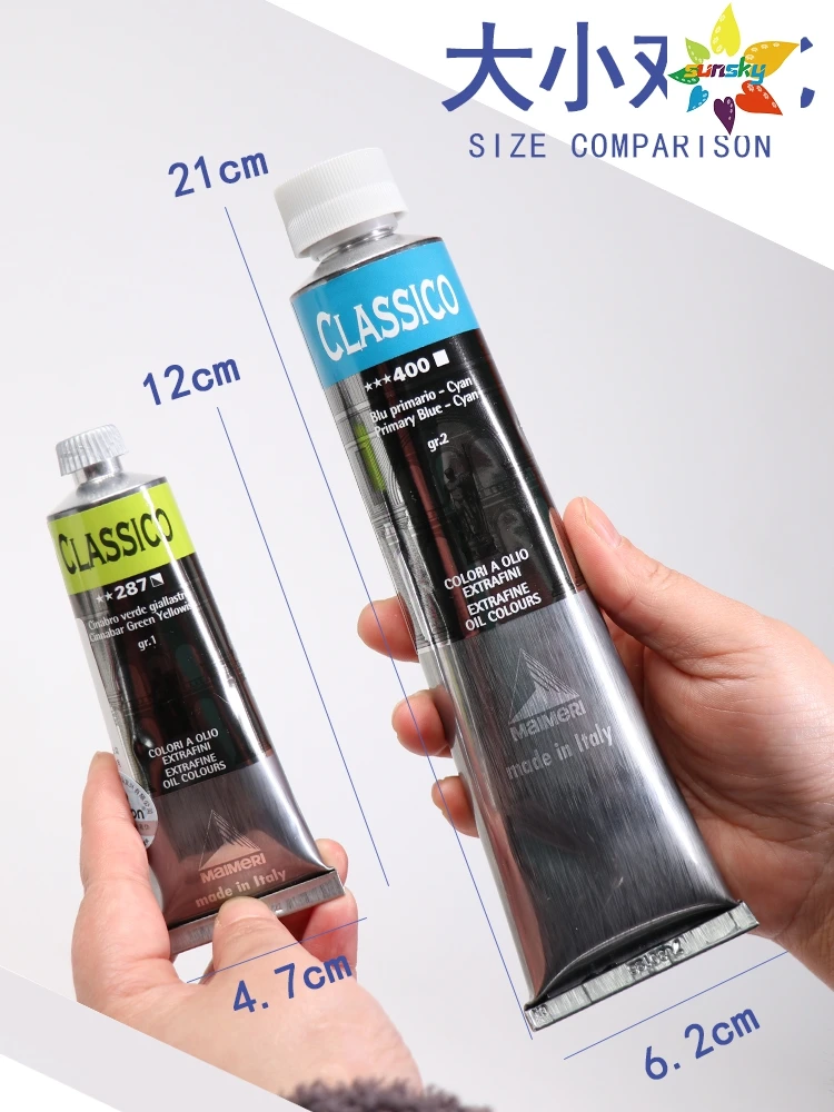 Original Italy Maimeri Professional oil color for classic art Mineral color Tubular 60 ml 77 colors single Self selected