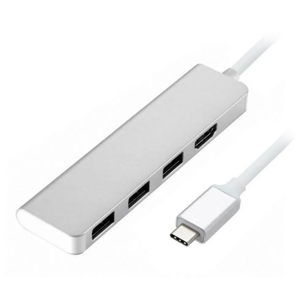 USB 3,1-HDMI USB 3,0 3 порта концентратор адаптер тип-c USB-C конвертер в Мульти адаптер док-станция для MacBookSplitter 3 порта usb-хаб