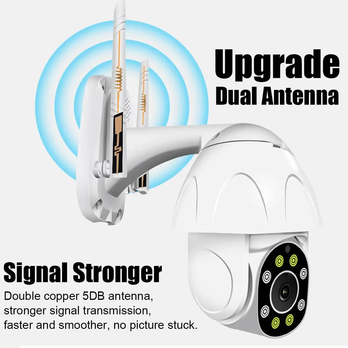 

1080P PTZ Wireless IP Camera Wifi Outdoor Security CCTV Camera 2MP Two Way Audio Speed Dome IR Human Detection Camera 64G Card