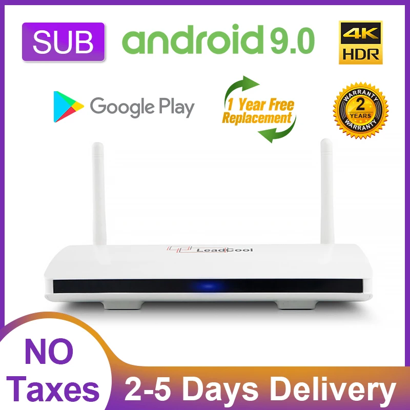 Приставка Смарт-ТВ Leadcool 4K Android 9 0 4 ядра 2 ГГц Wi-Fi | Электроника