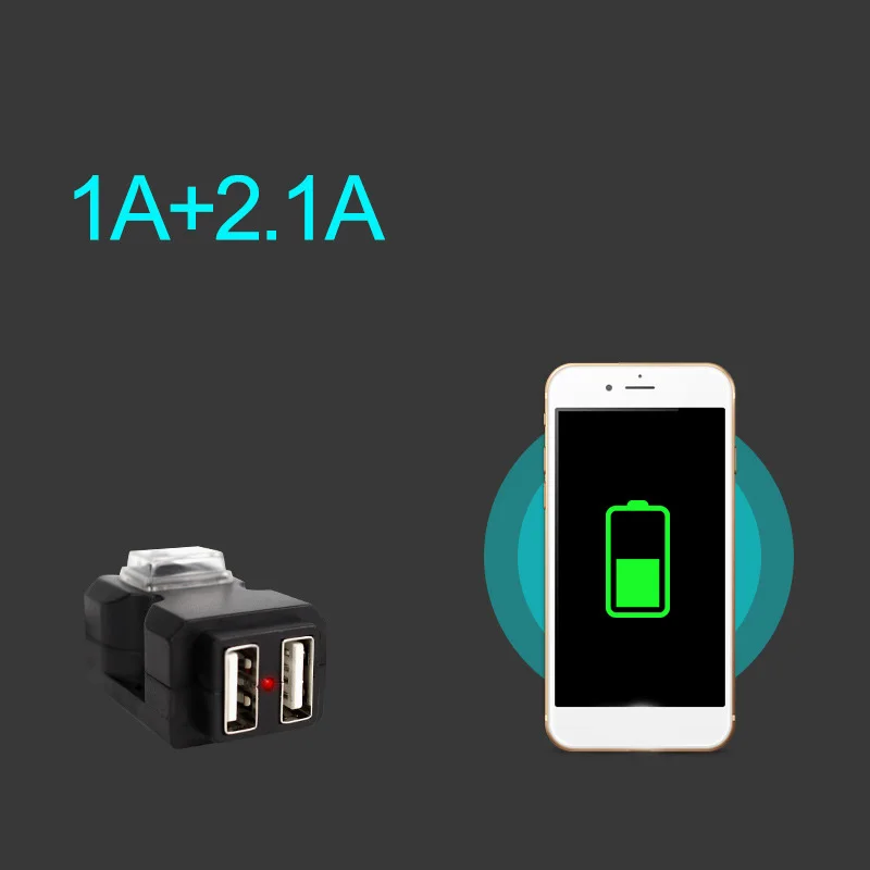 Водонепроницаемый Стильный ABS Мотоциклетный двойной USB зарядное устройство адаптер питания быстрая зарядка 9-90 в легкий