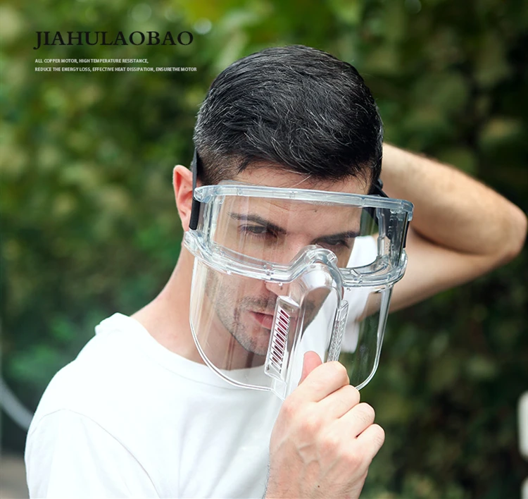 Full Face Shield Visors Protective Shield Kit Anti-Fog Dustproof Full Face Shield PPE Suit Transparent