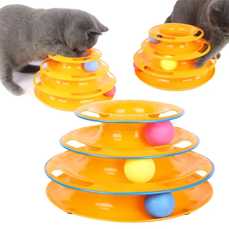 Pet Cat Crazy диск с шариком развлекательный диск Trilaminar игрушечный поворотный стол