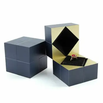 

Magic Cube Jewelry Packaging Box Wedding Personalisation Propose Marriage Ring Box Personalized Customization Dropship/