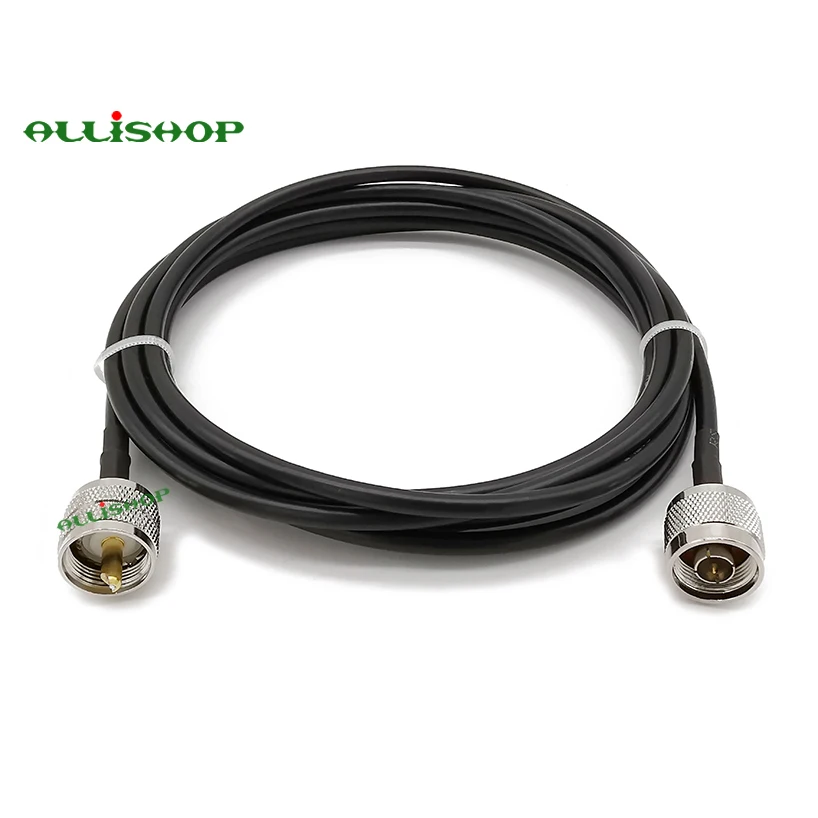 ALLISHOP цифровой RG58-PL259-PL-259-male-UHF PL-259 Мужской к N штекер разъемы на RG58 коаксиальный кабель Перемычка радиочастотный коаксиальный кабель