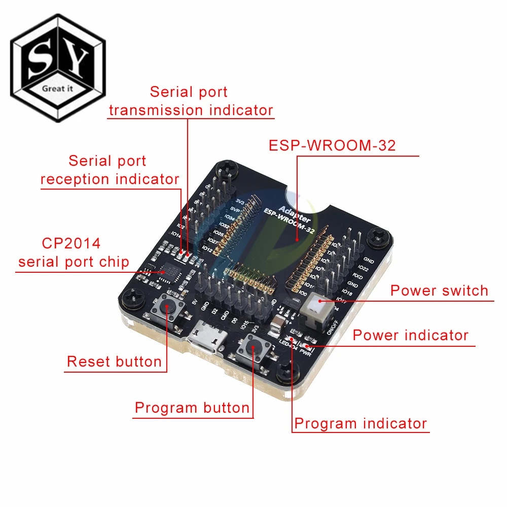 

ESP32 test board ESP32-WROVER small batch burn fixture, for ESP-32 module ESP-WROOM-32 module
