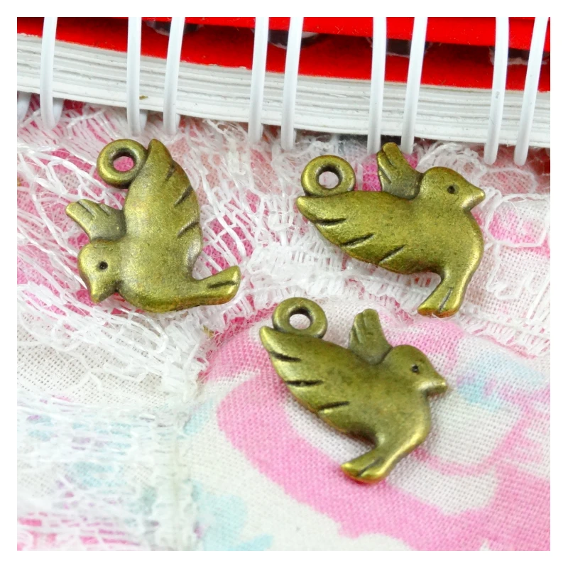 

Подвеска в античном стиле с птицей, 13 х14 мм, 100 шт.