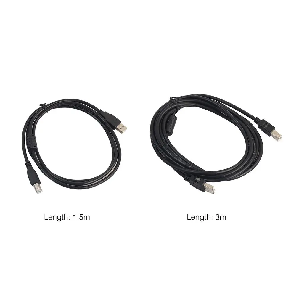 Новинка 2017 года 1 5 m 3M USB Кабель 2 0 AM TO BM высокое Скорость привести к B длинные черные