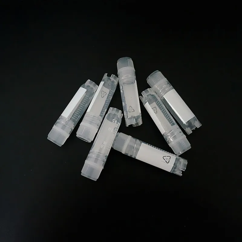 500Pcs/Lot 2ml Internal Rotating Cover Cryogenic Vials Cryopreservation Tube 1.8ml Graduation Cryovial Laboratory Test Tube