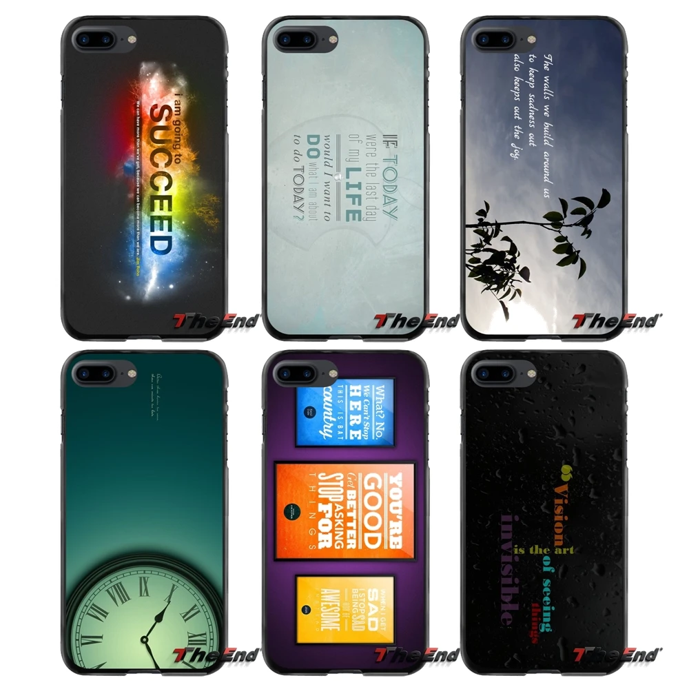 Мотивационный плакат с цитатами для Apple iPhone 4 4s 5 5S 5C SE 6 6S 7 8 Plus X iPod Touch 4 5 6 Аксессуары чехлы для телефонов