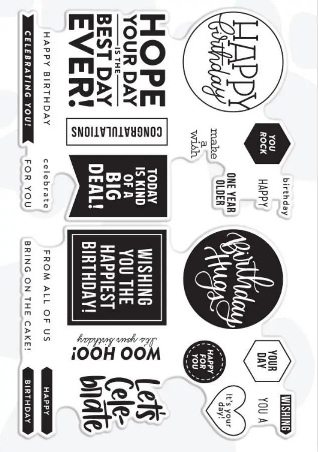 

Happy Birthday Transparent Clear Stamp for DIY scrapbooking/Card Making C652