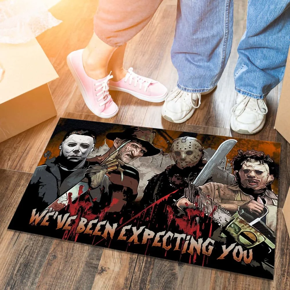 Halloween Theme Horror Movie Character Collection House Rules Doormat 3D Printed Carpet Non-Slip Bedroom Porch Tappeto | Дом и сад