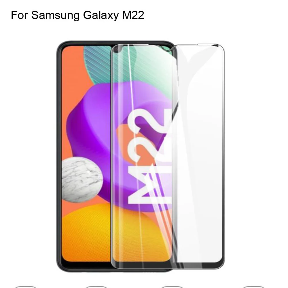 

Ультратонкое защитное закаленное стекло для Samsung Galaxy M22, 2 шт.