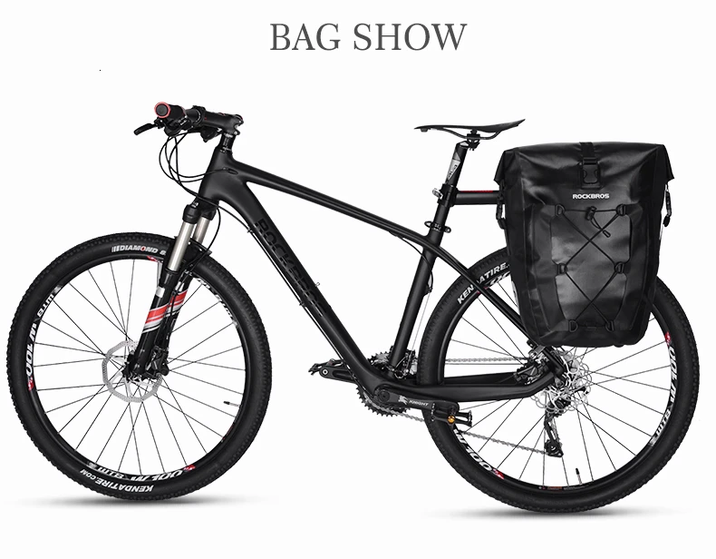 ROCKBROS 27L Водонепроницаемая велосипедная сумка, велосипедная задняя стойка, Pannier Reclctive, велосипедная Задняя сумка, рюкзак, велосипедные аксессуары