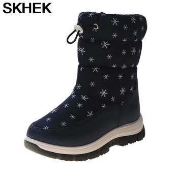 

SKHEK Children'S Winter Boots For Kids Girls Shoes 2020 Boy Plus Velvet Plush Warm Lightweight Snow Boot 5 6 8 9 10 11 Years