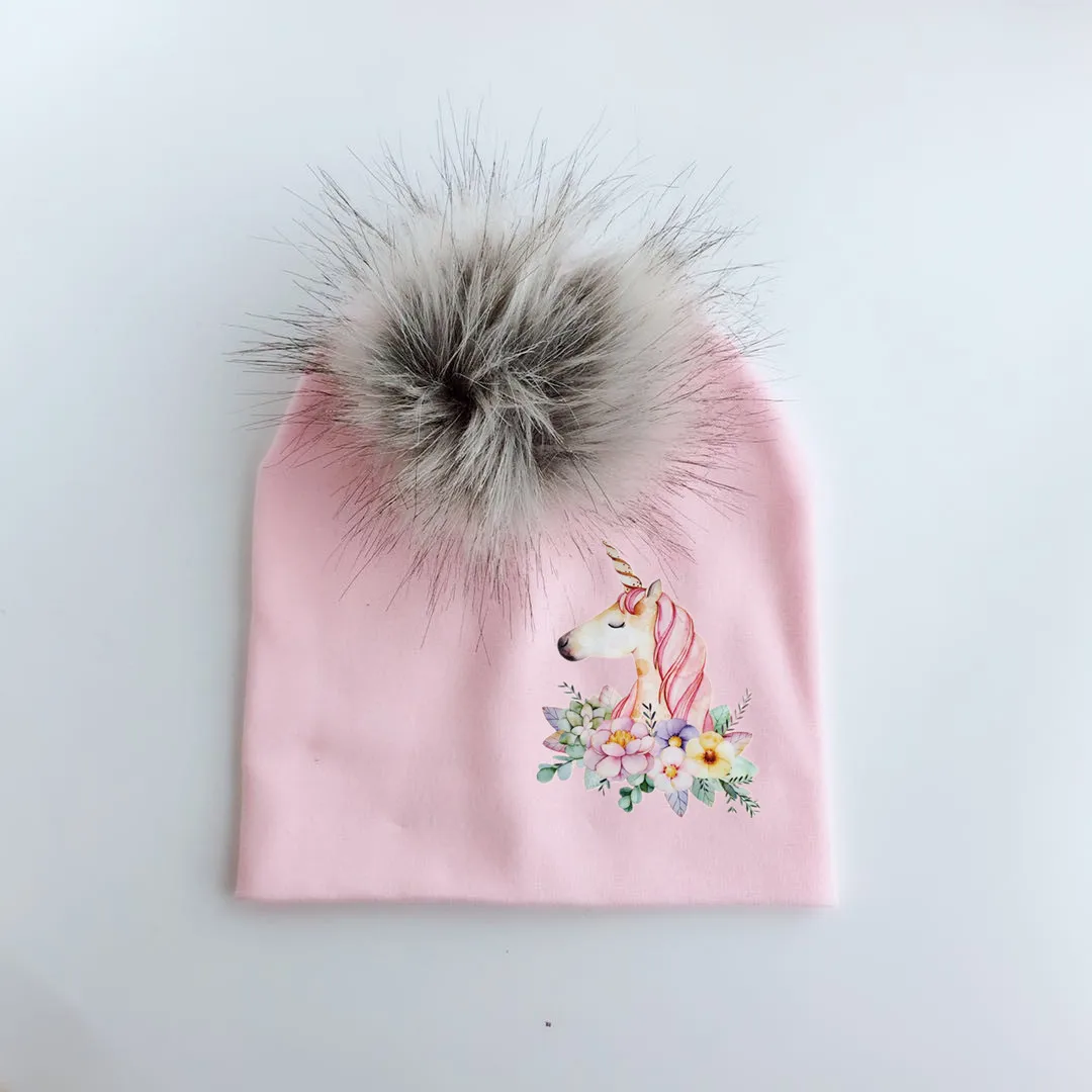 6 light pink Хлопковая шапочка для младенца детей весна осень мода динозавр Единорог малышей Детская шляпка для мальчиков и девочек путешествия шляпа для ребенка - Цвет: 6 light pink