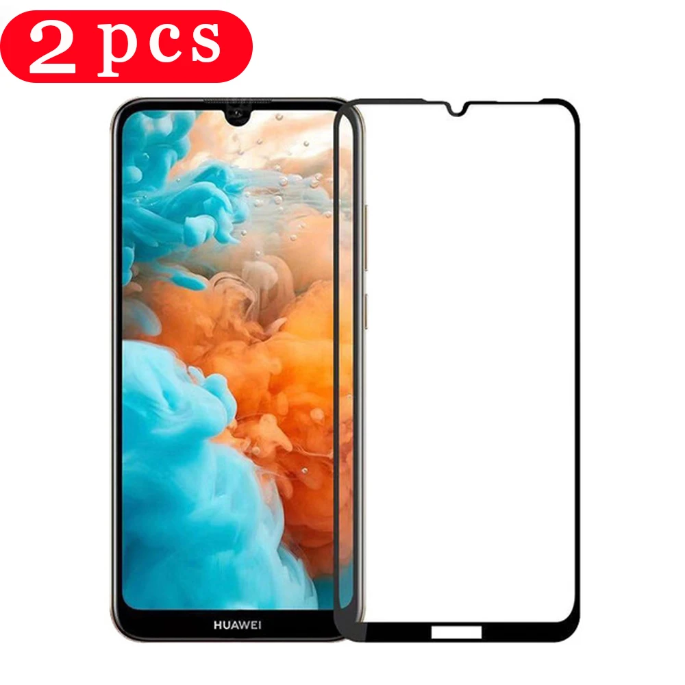 2 шт. для huawei y7 2019 закаленное стекло y5 lite y6 prime pro 2018 смартфона защита экрана