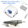 2021 New Arrival STRONG 210 PRO 105 105L Handpiece 65W 500000rpm Nail Drills Manicure Machine Pedicure Electric File Bits 2