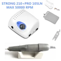2021 New Arrival STRONG 210 PRO 105 105L Handpiece 65W 500000rpm Nail Drills Manicure Machine Pedicure Electric File Bits 2
