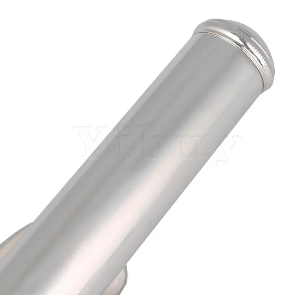 Banhada a Prata Articulação para Flauta de Instrumento Yibuy Flauta Curvada Cabeça Clássica - Image 4