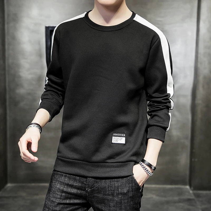 Sudadera Vintage sin capucha para hombre, jersey de vestir para adolescentes, ropa calle, color negro, novedad de con capucha y sudaderas| - AliExpress