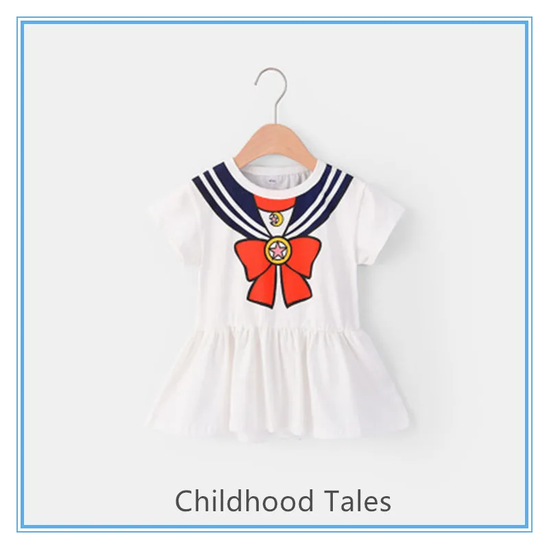 

Summer college style princess dress fashion striped print girl's skirt clothing