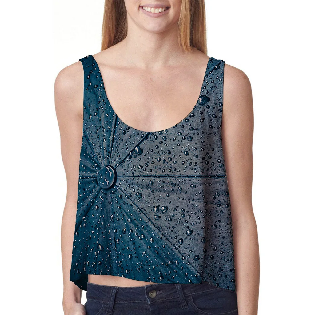 Летний 3D цифровая печать Женская пупка без рукавов жилет настраиваемый