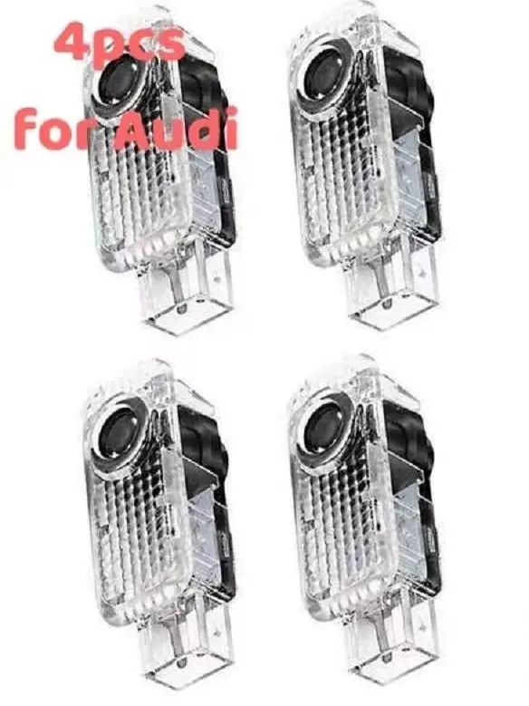 

4Pcs Car Door Welcome Lights Led Projector Lamp For Audi Sline A1 A3 A4 A5 A6 A7 Q3 Q7 TT R8 B5 B6 B8 C5 C8 8P