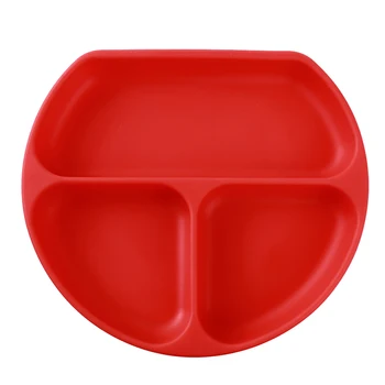 

Baby Dishes Children's Creative Section Smiling Silicone Plate With Suction Cup Strong Sticky Divided Silicone Food Plate