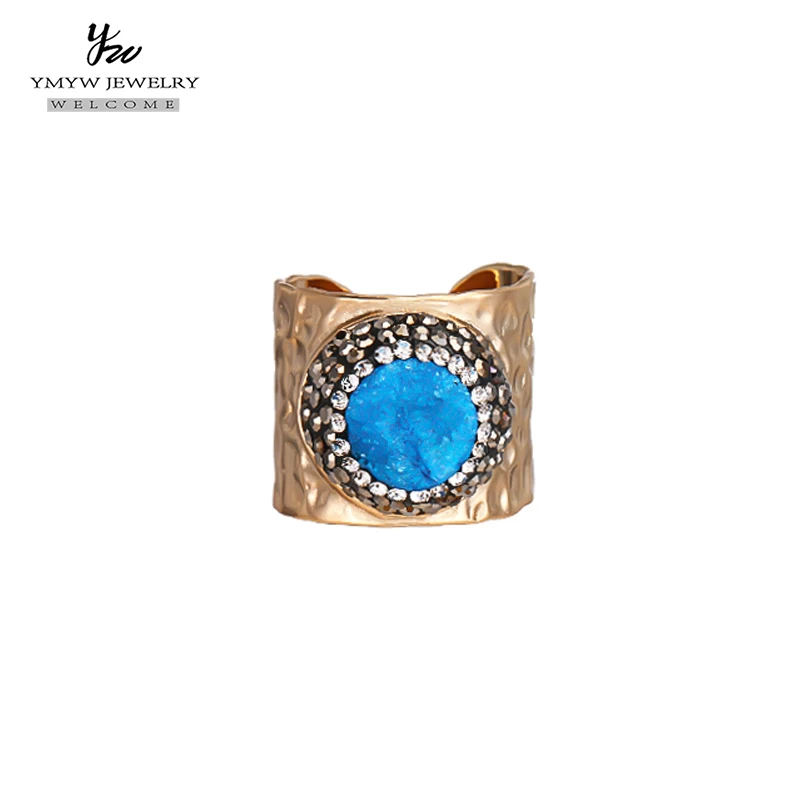 YMYW Baroque Ring Fashion Luxury Rhinestone Natural Pearls Real Snake Skin Shell Open for Women Bagues Pour Femme | Украшения и