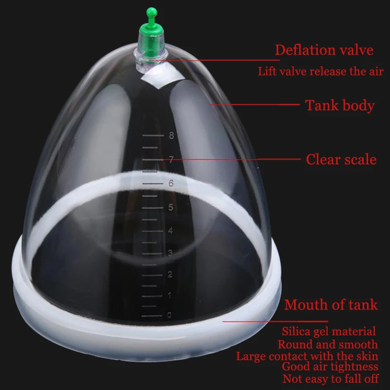 Vacuum Pump Cupping Set Dual Suction Cups Female Breast Enhancer Nipple Bra Bigger Buttocks up Size Enlargement Enhancement 2pcs
