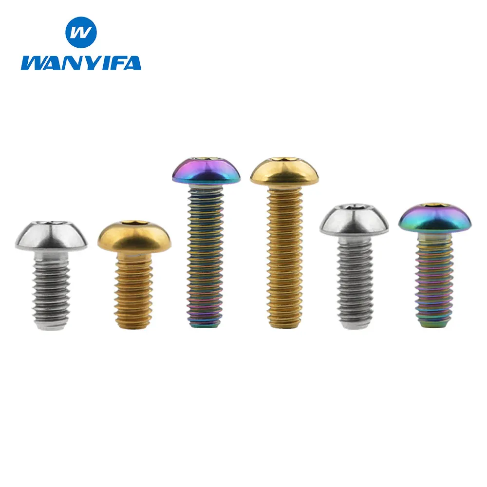 

Wanyifa M3 x8 10 15mm Titanium Ti Bolts Inner Hexagon Half Round Head Bolt Screws for Bicycle