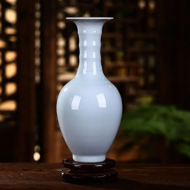 Jingdezhen Ceramic Decoration Celadon Vase Chinese Living Room Home DecorationAncient Frame Porcelain Vase 3