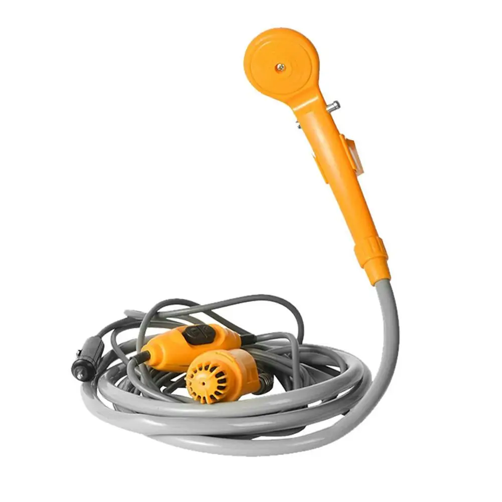 Car Washer 12V Portable Pressure Washer Car Shower Washer Set Electric Pump Outdoor Camping Car Wash Travel Cleaning Tool