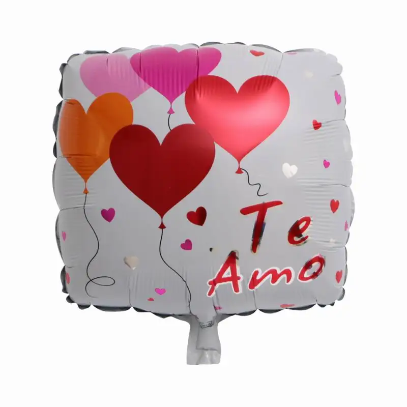 18 дюймов 10 шт сердце испанский I Love You воздушные шары надувные фольгированные шары Свадебные украшения День Святого Валентина гелиевый воздушный шар Globos