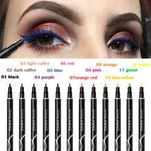 Кошка водостойкий макияж для глаз неоновая красочная жидкая подводка в ручке Макияж Косметика долговечная Черная Подводка для глаз косметические карандаши