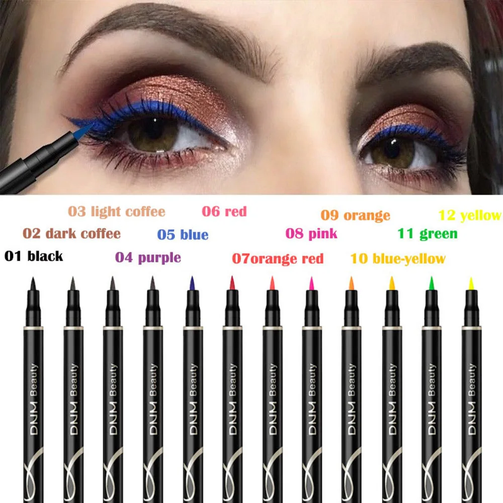 

Cat Eye Makeup Waterproof Neon Colorful Liquid Eyeliner Pen Make Up Comestics Long-lasting Black Eye Liner Pencil Makeup Tools