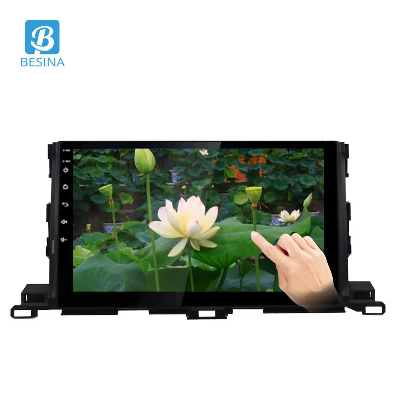 Besina 10,1 дюймов Android 9,0 Автомагнитола для Toyota Highlander мультимедийный плеер gps Навигация Аудио 2G+ 32G стерео четырехъядерный