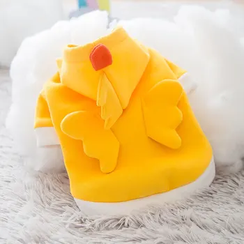 

chick hoodie dog Clothes cartoon for dogs Clothing Medium pet Outfits cute autumn cotton Yorkies yollow boy ropa para perro