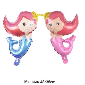 

wholesall 100pcs mini size mermaid foil balloons Ariel a little mermaid helium balloons for princess birthday party supply