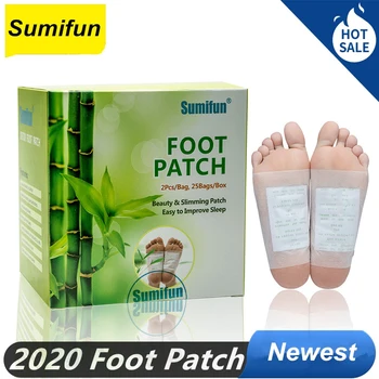 

100 Piece= 50 Pcs Patches+50 Pcs Adhesives Detox Foot Patch Bamboo Vinegar Pads Improve Sleep Quality Slimming Patch Loss Weight
