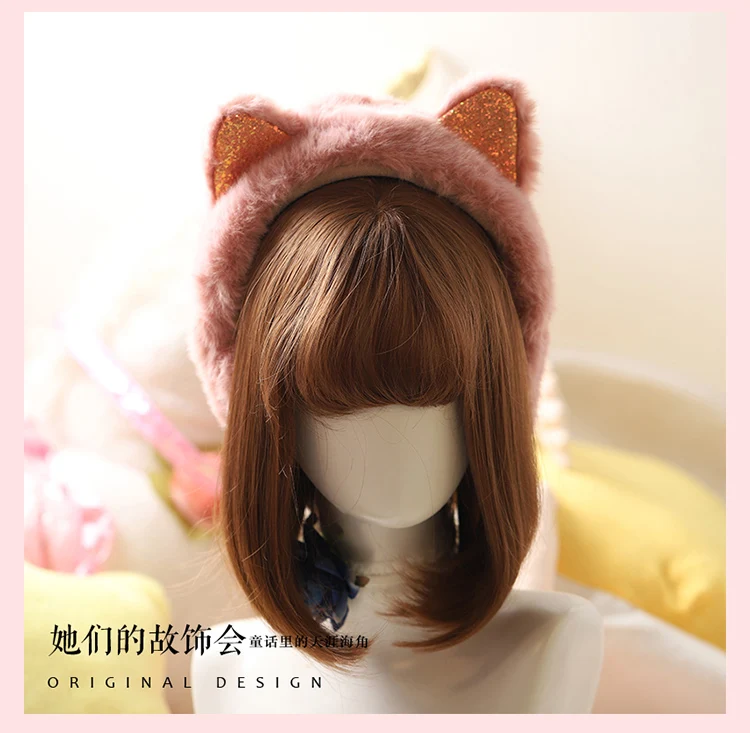 Принцесса сладкий Лолита наушник осень-зима корейский и японский модный кот ухо наушник Милая девушка наушник GSH239