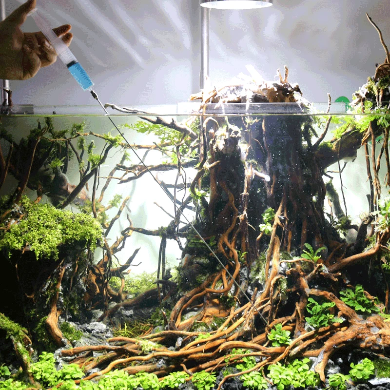 Aquarium Plants Growth Heathy Fertilizer Liquid Syringe 30cm 50cm Fish Tank Injector For Grass Tank Aquarium Tools aquarium fertilizer injector