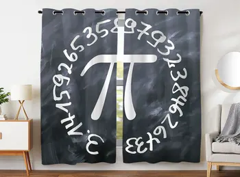 

HommomH blackout curtains (2 panels) top grommet bedroom type affordable affordable high quality fabric curtain mathematics pi