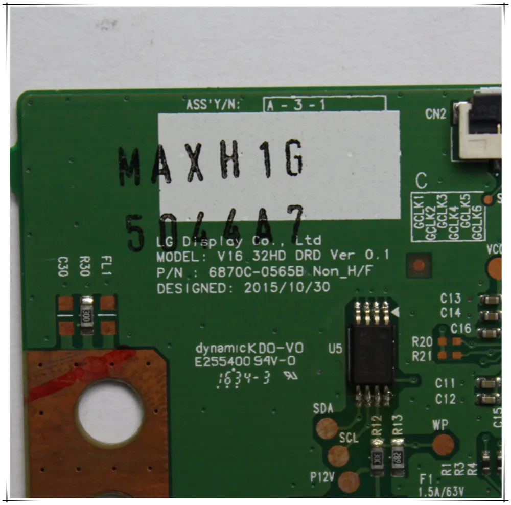 Tcon Board 6870C-0565B V16 32HD DRD Ver 0.1 No_H/F V1632HD