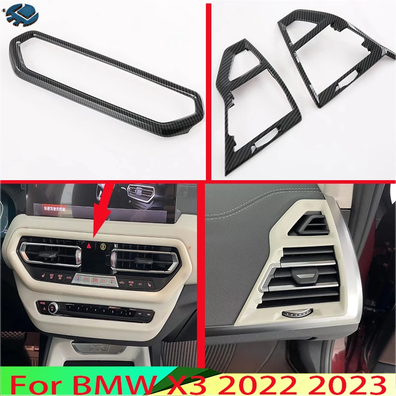 

Для BMW X3 2022 2023 автомобильные аксессуары ABS Хромированная Крышка вентиляционного отверстия фоторамка молдинг украшение