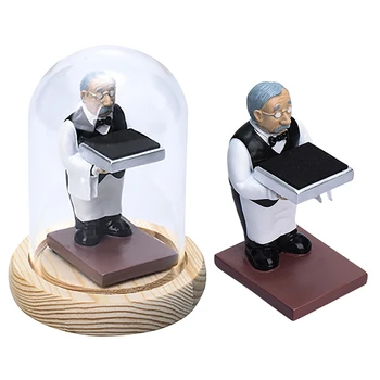 

2 PCS Resin Watch Stand Old Housekeeper Watch Storage Boxes Case Fashion Watch Display Case,NO Cover & with Cover