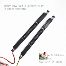 8 Ом 10 Вт Встроенный ЖК-Телевизор панель динамик усилитель аудио SoundBox выход частоты ультратонкий черный 2,45 мм разъем для ТВ 1 пара