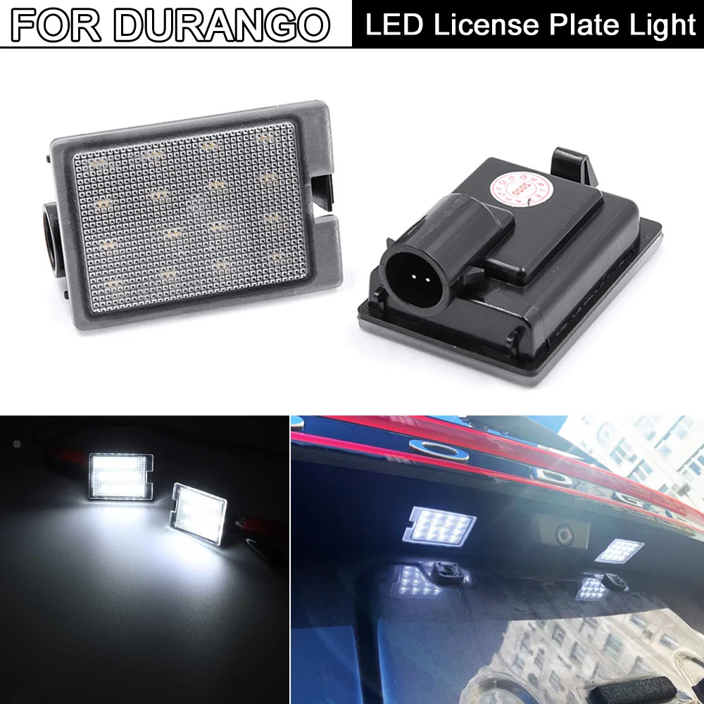 

2Pcs Error Free White LED License Plate Light Number Plate Lamp For Dodge Durango 2014 2015 2016 2017 2018 2019 2020
